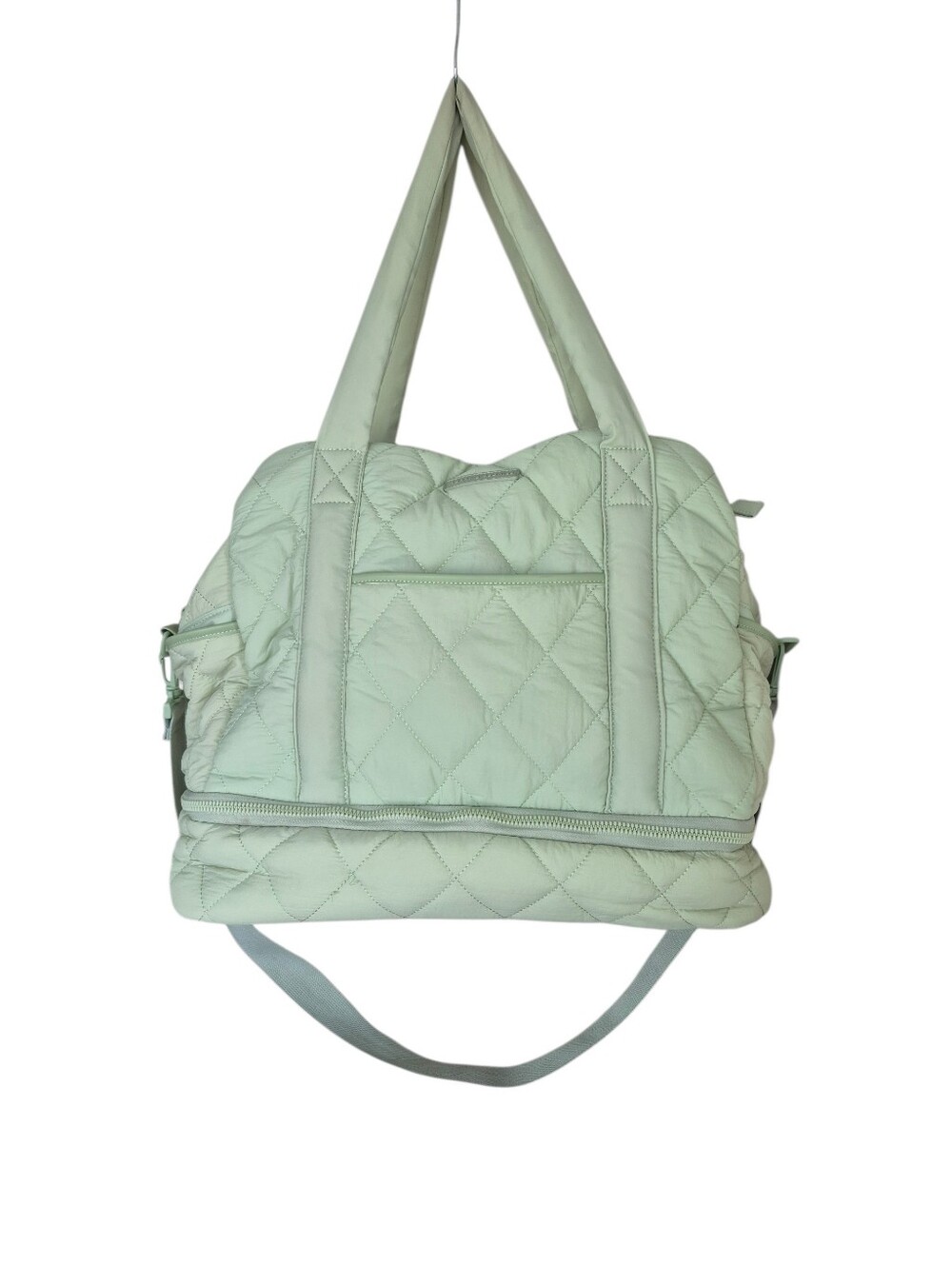 Poppy & Peonies Quilted Voyager bag in Mint Color - Picture 2 of 10